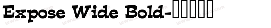 Expose Wide Bold字体转换